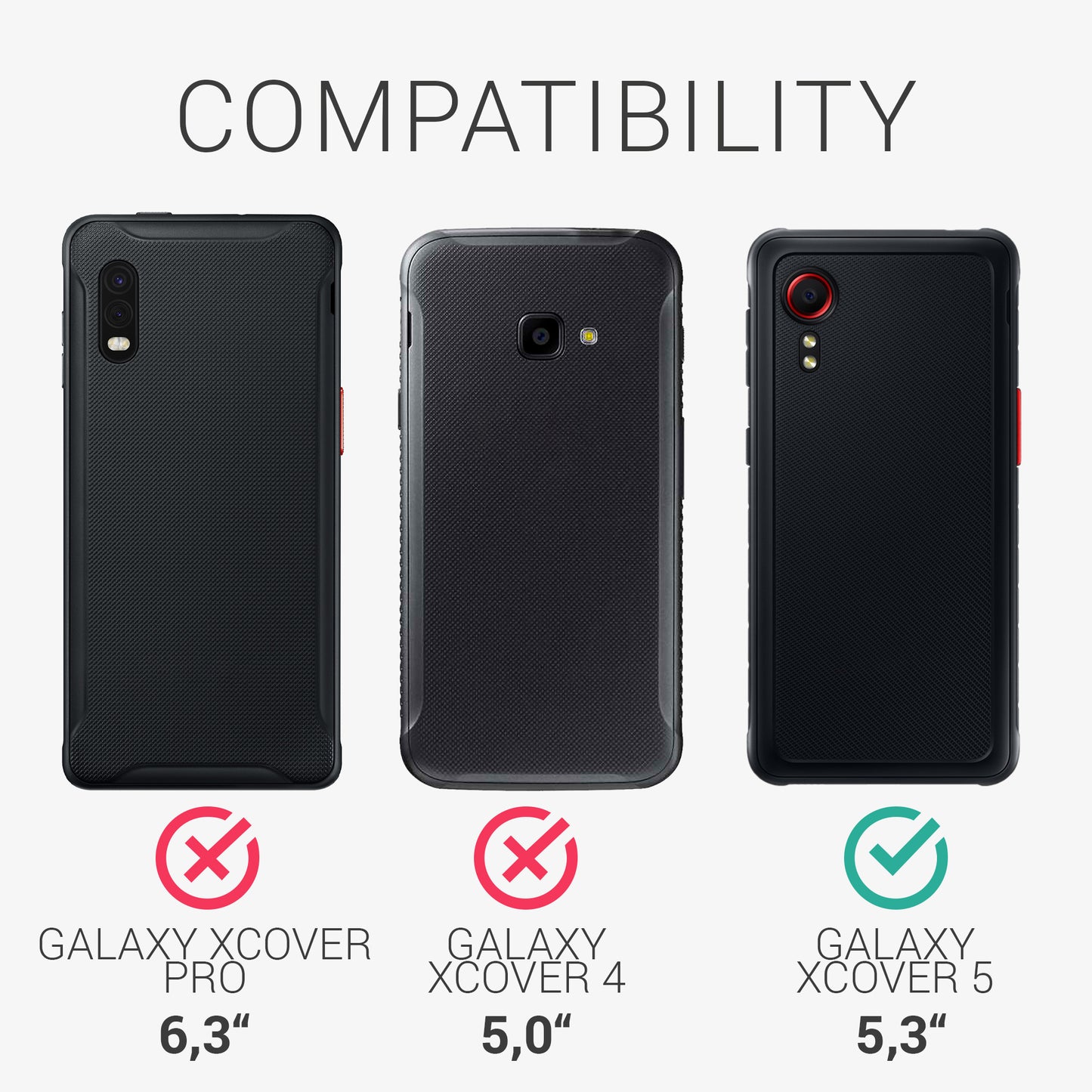 kwmobile Hülle kompatibel mit Samsung Galaxy Xcover 5 - Handyhülle mit Kartenfächern