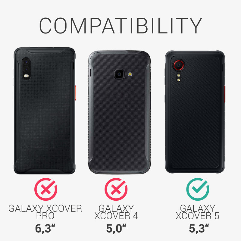 kwmobile Hülle kompatibel mit Samsung Galaxy Xcover 5 - Handyhülle mit Kartenfächern