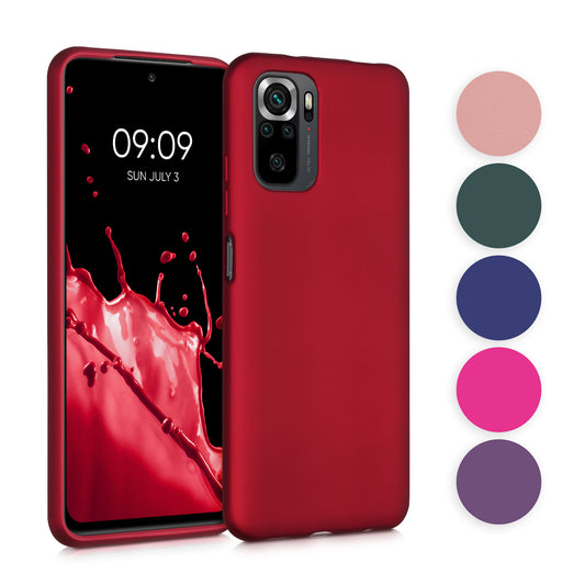 kwmobile Case kompatibel mit Xiaomi Redmi Note 10 / Note 10S Hülle - Schutzhülle aus Silikon metallisch schimmernd - Handyhülle Metallic Arctic Berry Metallic Arctic Berry  