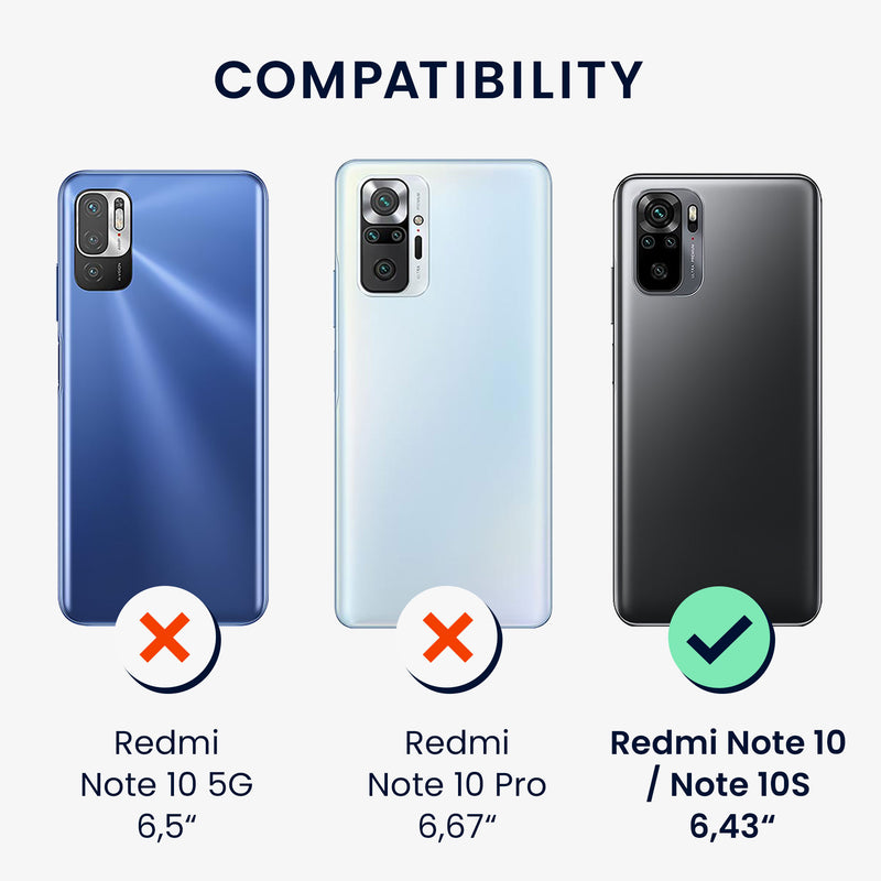 kwmobile Hülle kompatibel mit Xiaomi Redmi Note 10 / Note 10S - Handyhülle Silikon Case