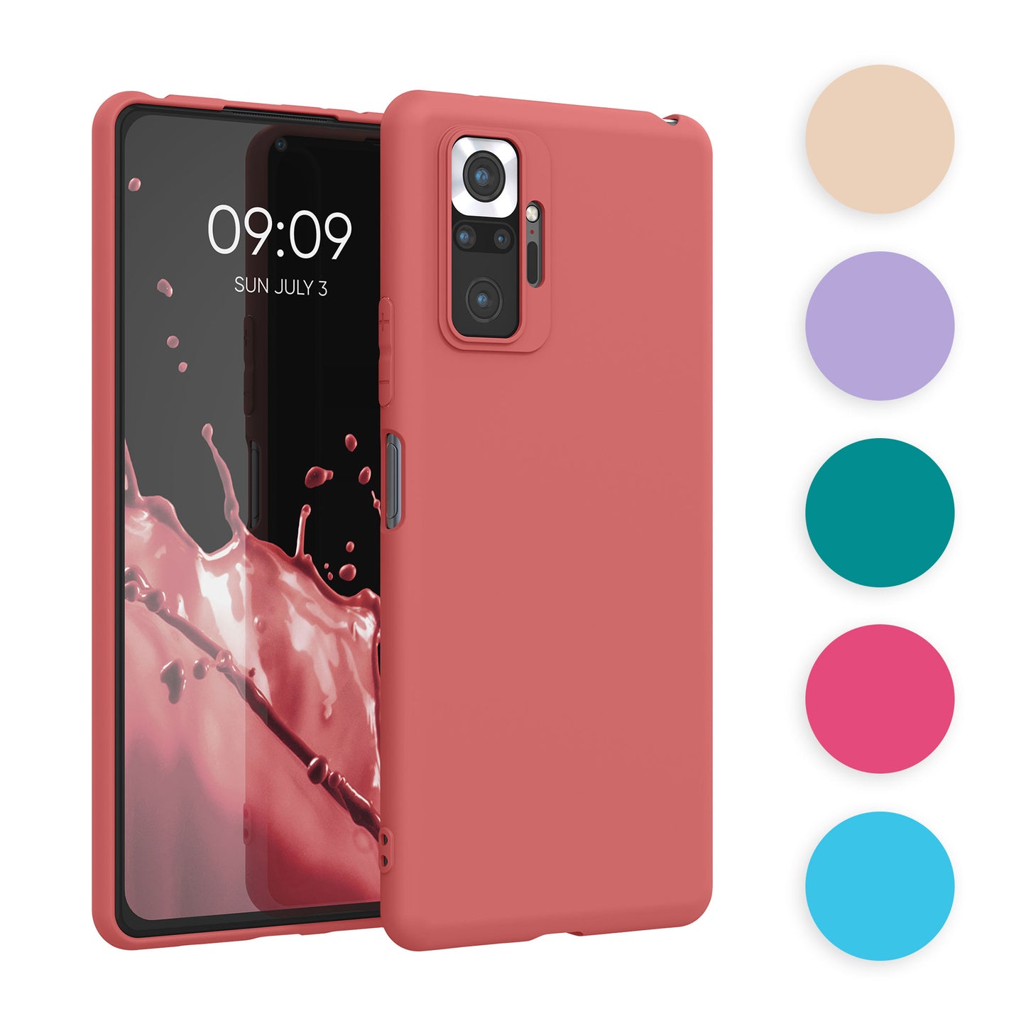 kwmobile Hülle kompatibel mit Xiaomi Redmi Note 10 Pro Hülle - weiches TPU Silikon Case - Cover geeignet für kabelloses Laden - Nude Lilac Nude Lilac  