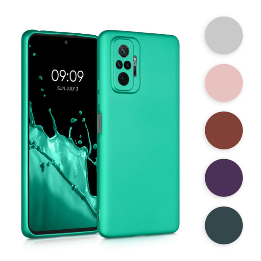 kwmobile Case kompatibel mit Xiaomi Redmi Note 10 Pro Hülle - Schutzhülle aus Silikon metallisch schimmernd - Handyhülle Metallic Pink Metallic Pink  