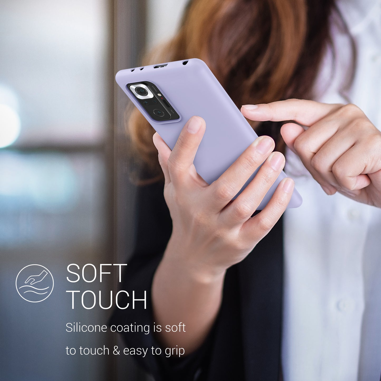 kwmobile Handyhülle für Xiaomi Redmi Note 10 Pro Hülle - Case Silikon - Kabelloses Laden - Schutzhülle Cover