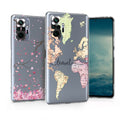 kwmobile Case kompatibel mit Xiaomi Redmi Note 10 Pro - Hülle Silikon transparent Kirschblütenblätter Rosa Dunkelbraun Transparent Rosa  [dsg01]