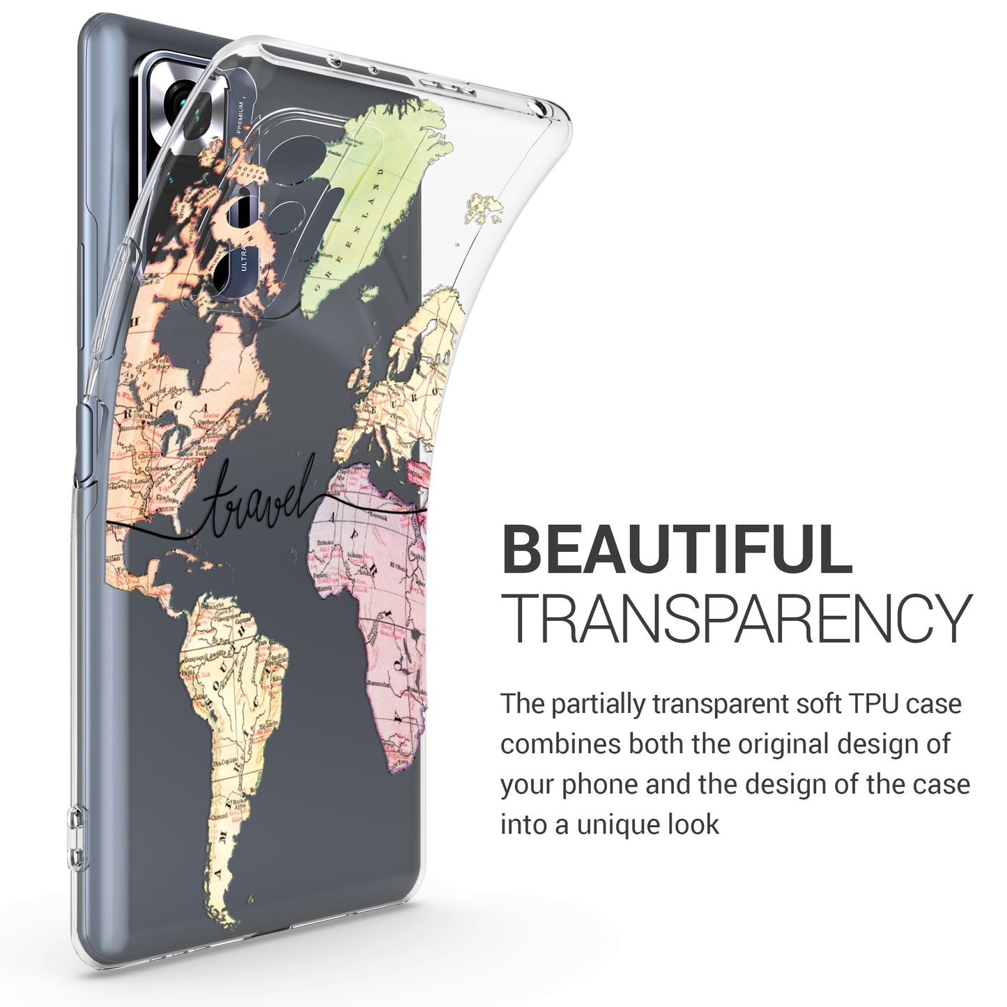 kwmobile Case kompatibel mit Xiaomi Redmi Note 10 Pro - Hülle Silikon transparent
