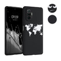 kwmobile Hülle kompatibel mit Xiaomi Redmi Note 10 Pro - Handyhülle Silikon Case - Don't touch my Phone Weiß Schwarz Weiß  [dsg01]