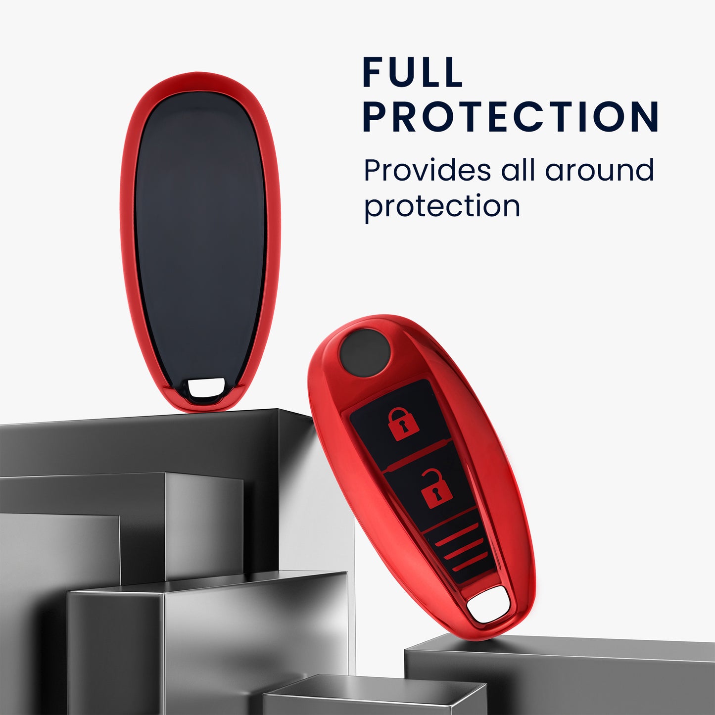 kwmobile Autoschlüssel Hülle kompatibel mit Suzuki Sport 2-Tasten Autoschlüssel Keyless Go - Schlüsselhülle Silikon Cover