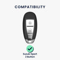 kwmobile Autoschlüssel Hülle kompatibel mit Suzuki Sport 2-Tasten Autoschlüssel Keyless Go - Schlüsselhülle Silikon Cover