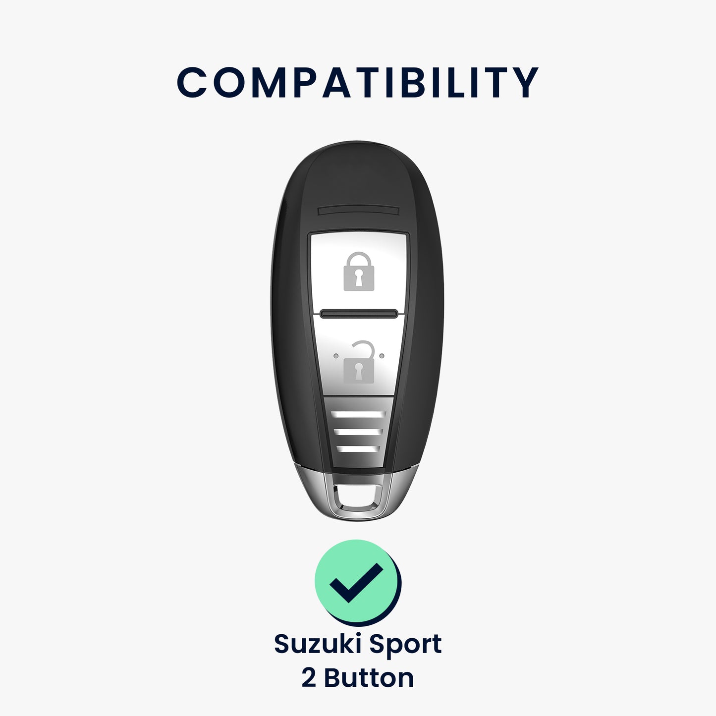 kwmobile Autoschlüssel Hülle kompatibel mit Suzuki Sport 2-Tasten Autoschlüssel Keyless Go - Schlüsselhülle Silikon Cover