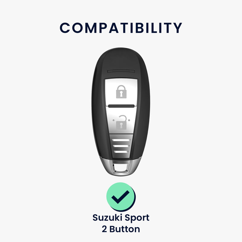 kwmobile Autoschlüssel Hülle kompatibel mit Suzuki Sport 2-Tasten Autoschlüssel Keyless Go - Schlüsselhülle Silikon Cover