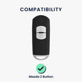 kwmobile Autoschlüssel Hülle kompatibel mit Mazda 2-Tasten Keyless Go Autoschlüssel - Schlüsselhülle Silikon Cover