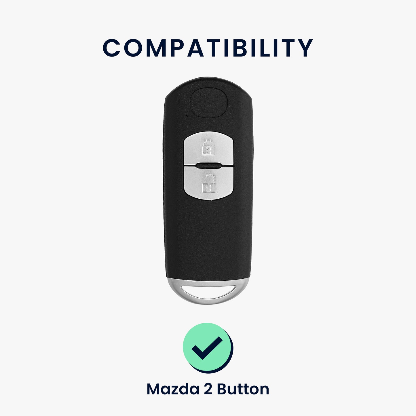 kwmobile Autoschlüssel Hülle kompatibel mit Mazda 2-Tasten Keyless Go Autoschlüssel - Schlüsselhülle Silikon Cover