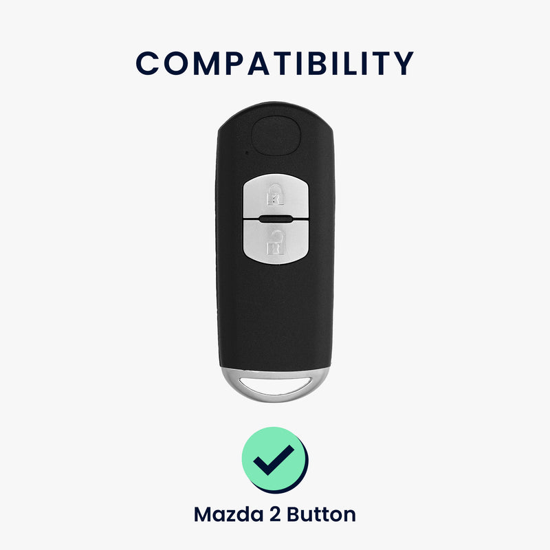 kwmobile Autoschlüssel Hülle kompatibel mit Mazda 2-Tasten Keyless Go Autoschlüssel - Schlüsselhülle Silikon Cover