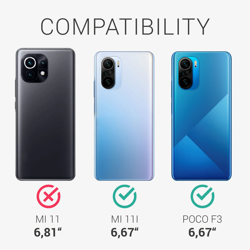 kwmobile Handyhülle für Xiaomi Poco F3 - Kabelloses Laden - Schutzhülle Cover