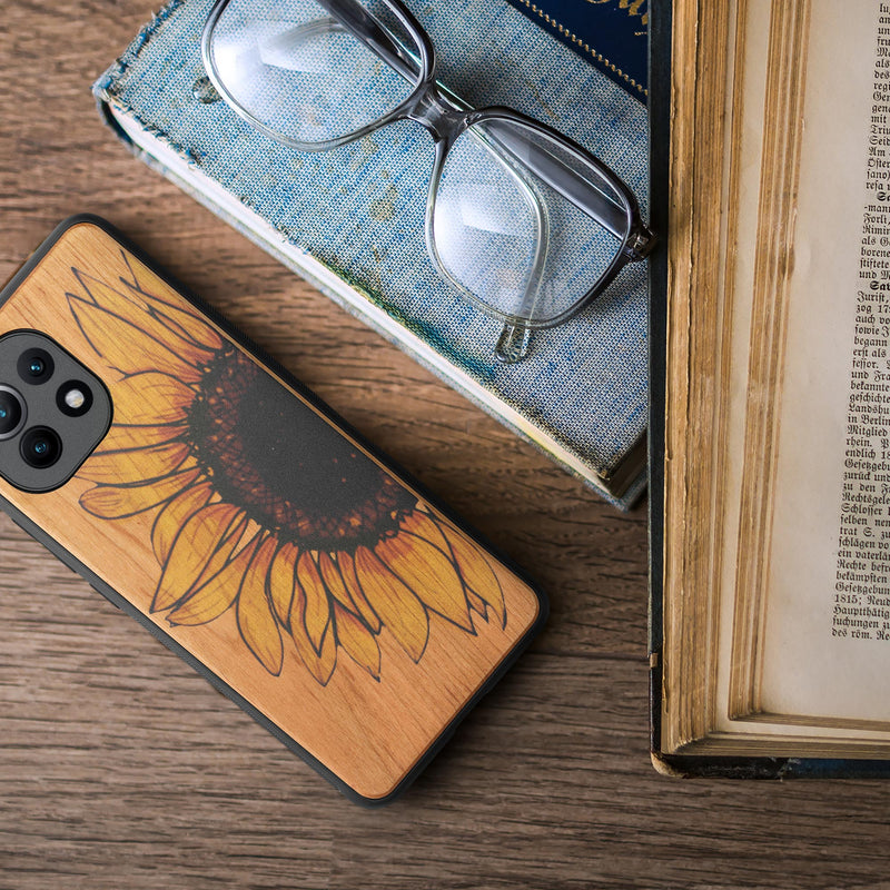 Holz Hardcase mit TPU Bumper für Xiaomi Mi 11 Kompass Vintage