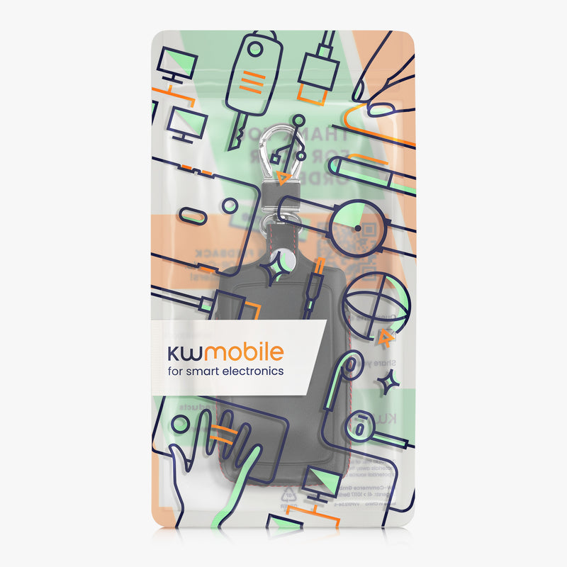 kwmobile Autoschlüssel Hülle kompatibel mit Renault 4-Tasten Smartkey Autoschlüssel (nur Keyless Go) Schutzhülle Schlüsselhülle