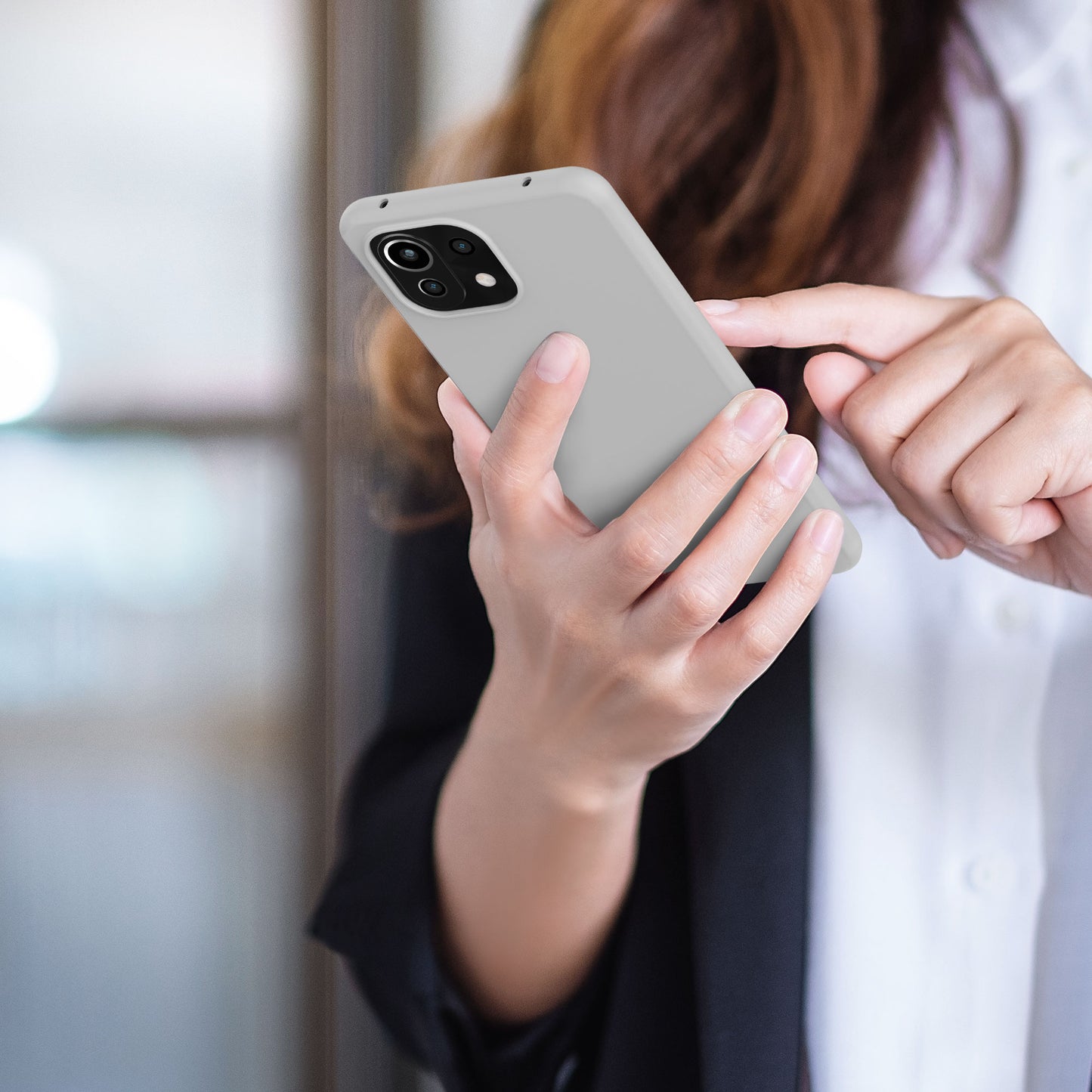 kwmobile Handyhülle für Xiaomi 11 Lite (5G) NE / Mi 11 Lite (5G) Hülle - Kabelloses Laden - Schutzhülle Cover