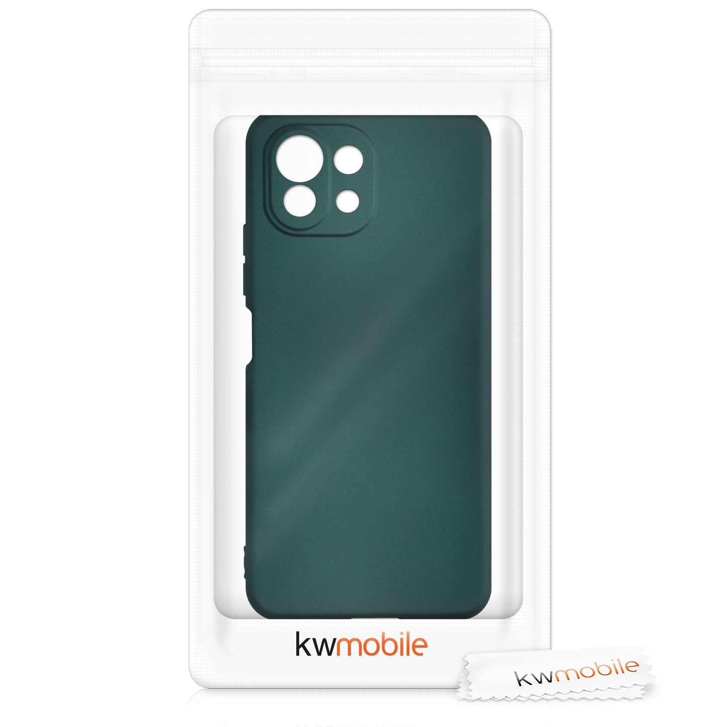 kwmobile Handyhülle für Xiaomi 11 Lite (5G) NE / Mi 11 Lite (5G) Hülle - Silikon Case metallisch schimmernd - Schutzhülle Cover
