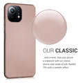 kwmobile Handyhülle für Xiaomi 11 Lite (5G) NE / Mi 11 Lite (5G) Hülle - Silikon Case metallisch schimmernd - Schutzhülle Cover
