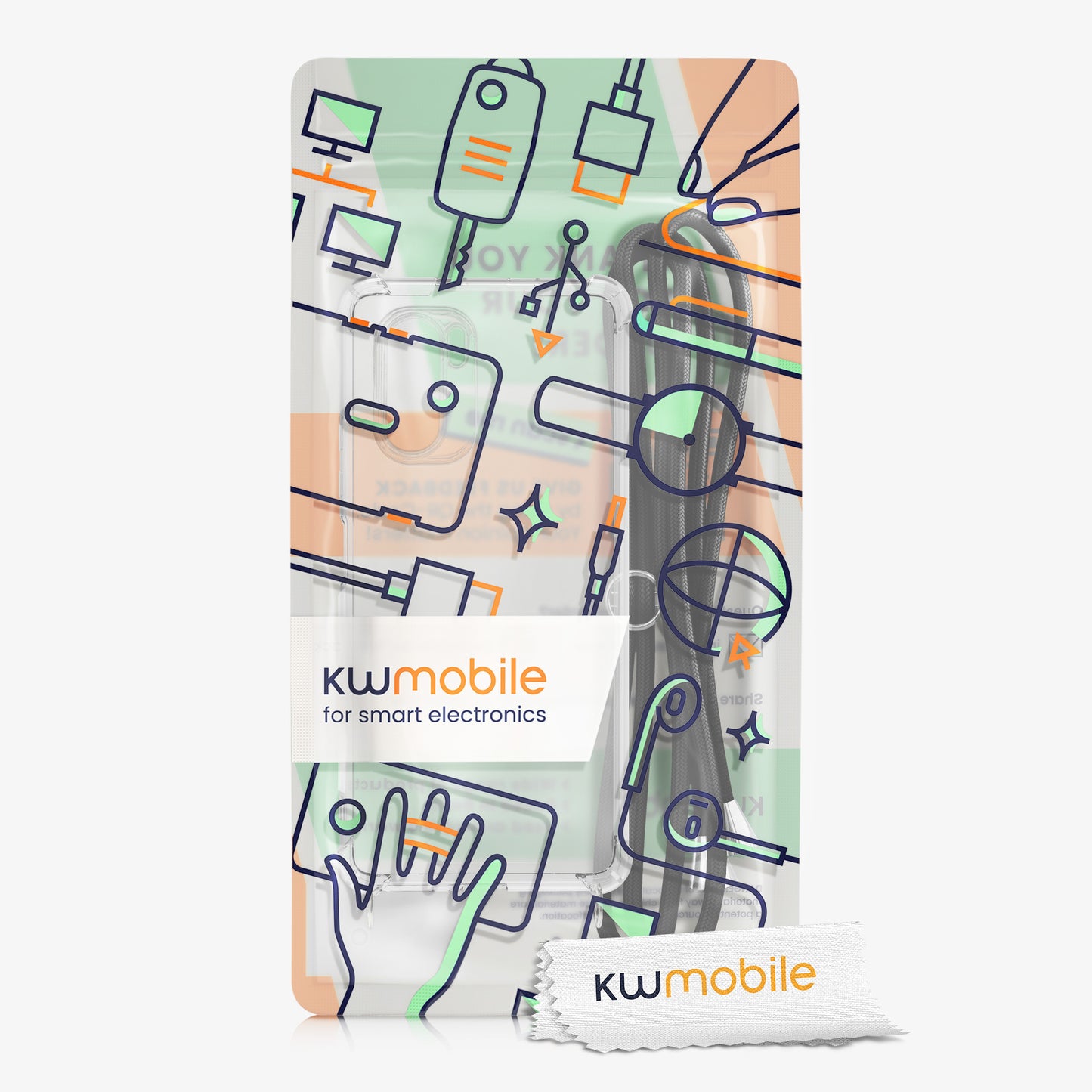 kwmobile Necklace Case kompatibel mit Xiaomi Mi 11i / Poco F3 Hülle Silikon Cover mit Handykette Band Handyhülle