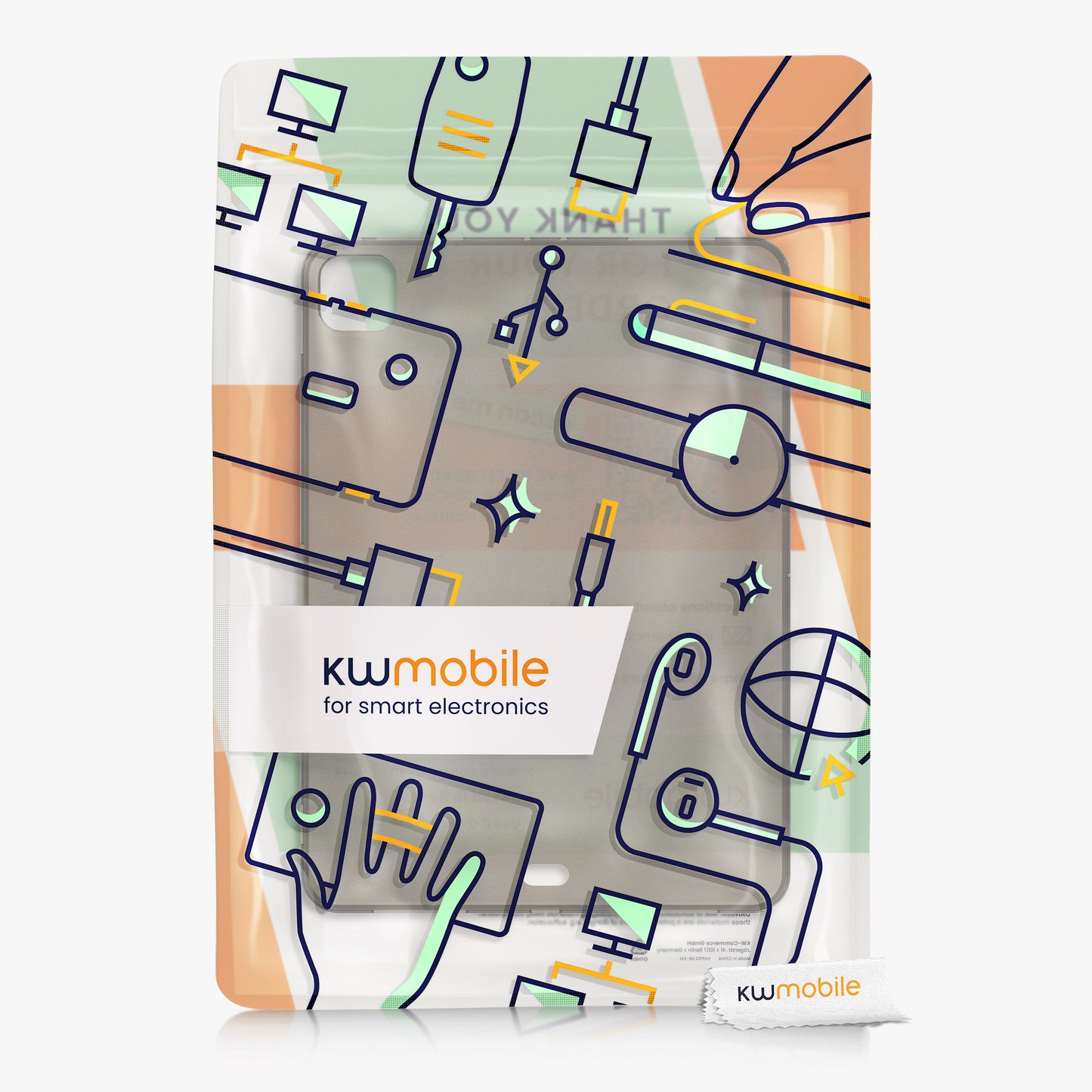 kwmobile Hülle kompatibel mit Apple iPad Air 11" (6. Gen 2024) / Air 4 / 5 / iPad Pro 11" (2020/2021/2022) Hülle - weiches Silikon Case transparent - Tablet Cover