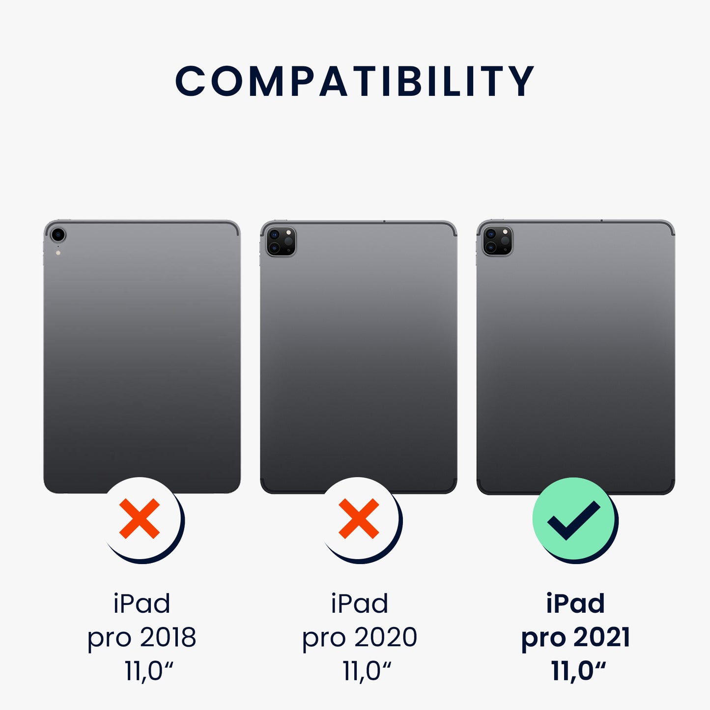 kwmobile Hülle kompatibel mit Apple iPad Air 11" (6. Gen 2024) / Air 4 / 5 / iPad Pro 11" (2020/2021/2022) Hülle - weiches Silikon Case transparent - Tablet Cover