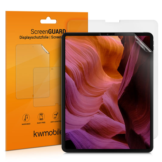 kwmobile 2x Tablet Schutzfolie kompatibel mit Apple iPad Air 13" (6. Gen 2024) / iPad Pro 12,9" - (2022) / (2021) Folie - Full Screen Protector - Tablet Displayfolie entspiegelt Transparent  