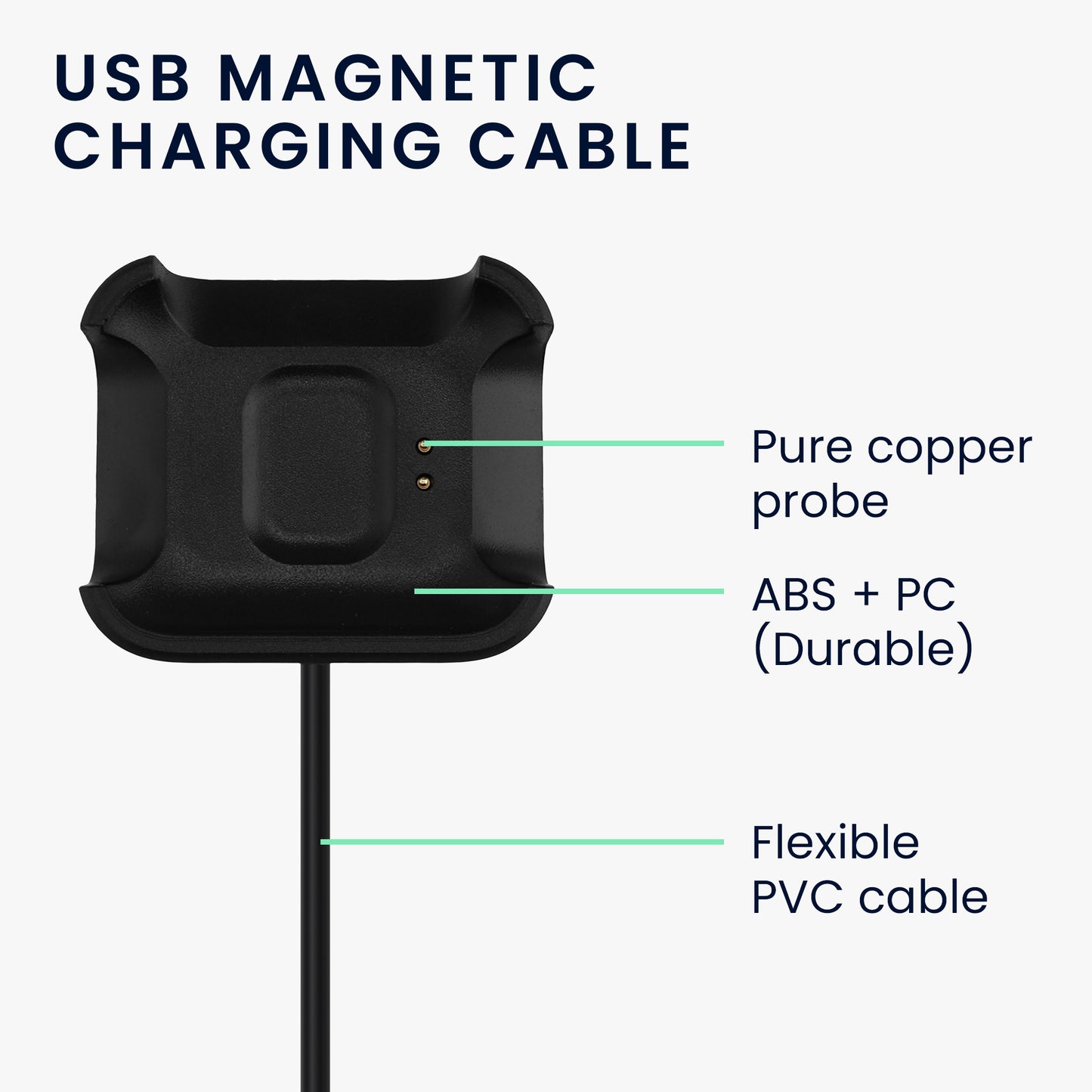 kwmobile USB Kabel Charger kompatibel mit Xiaomi Mi Watch Lite / Redmi Watch Ladekabel - Smart Watch Ersatzkabel - Fitnesstracker Aufladekabel