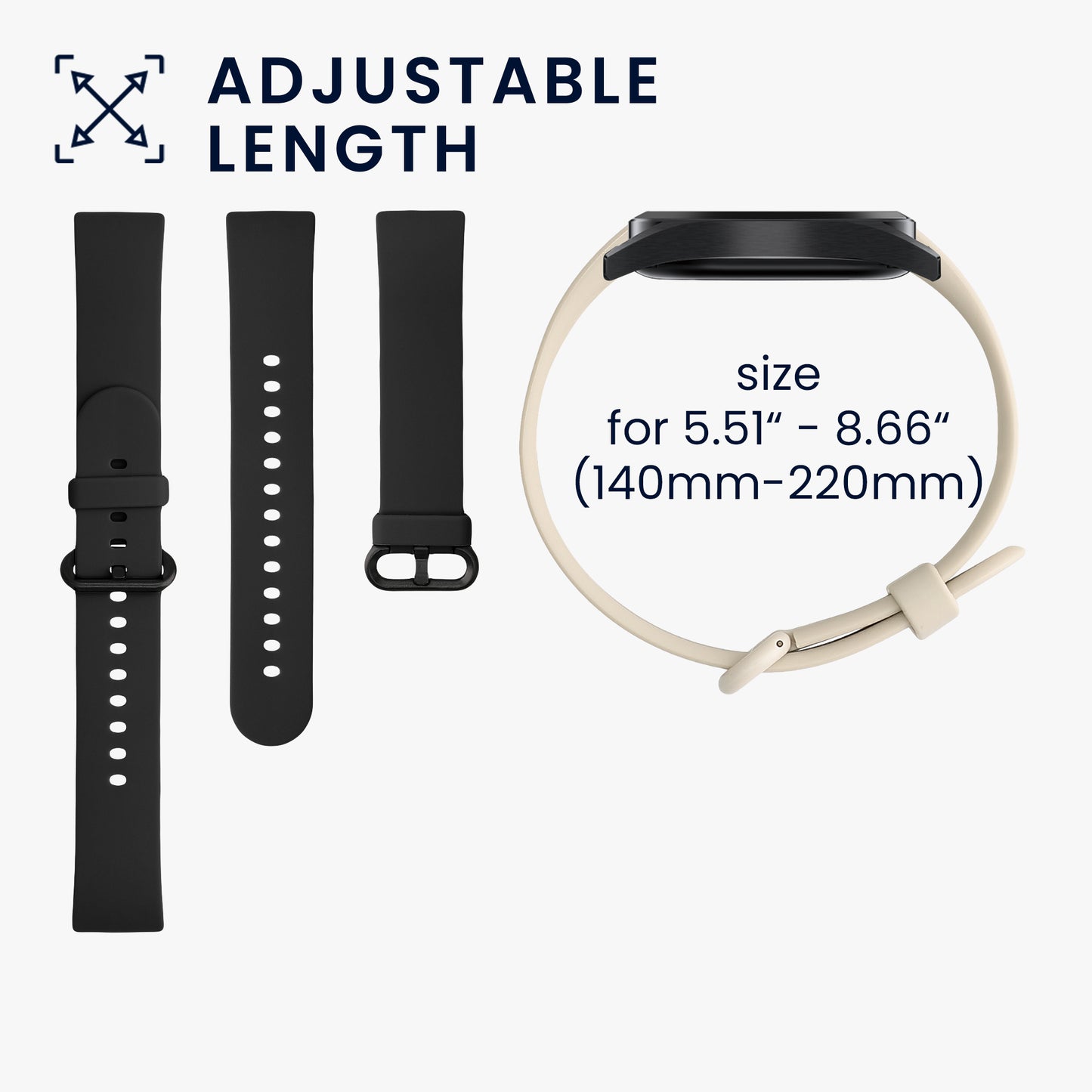 kwmobile Uhrenarmband für Xiaomi Mi Watch Lite / Redmi Watch Armband Fitnesstracker Band Set Ersatzarmband Smartwatch