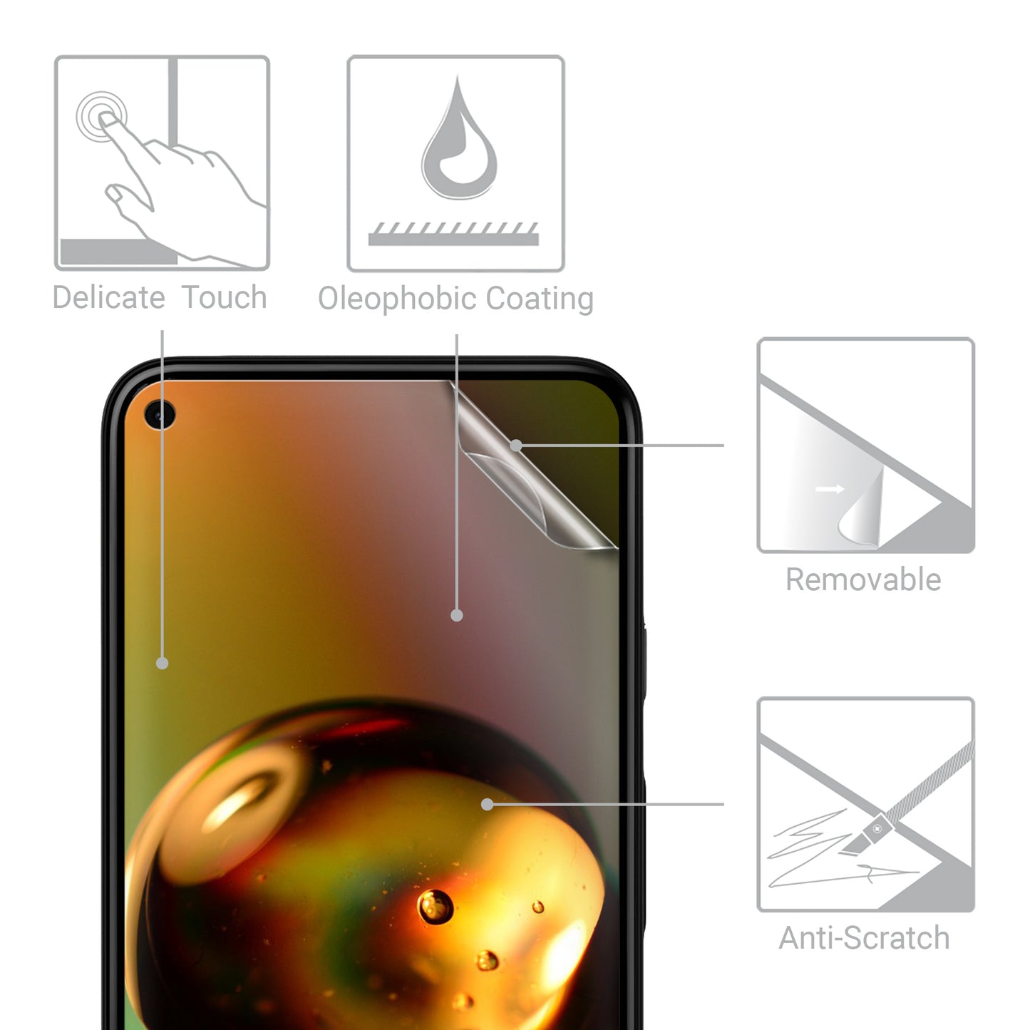 3x Folie kristallklar für Google Pixel 5