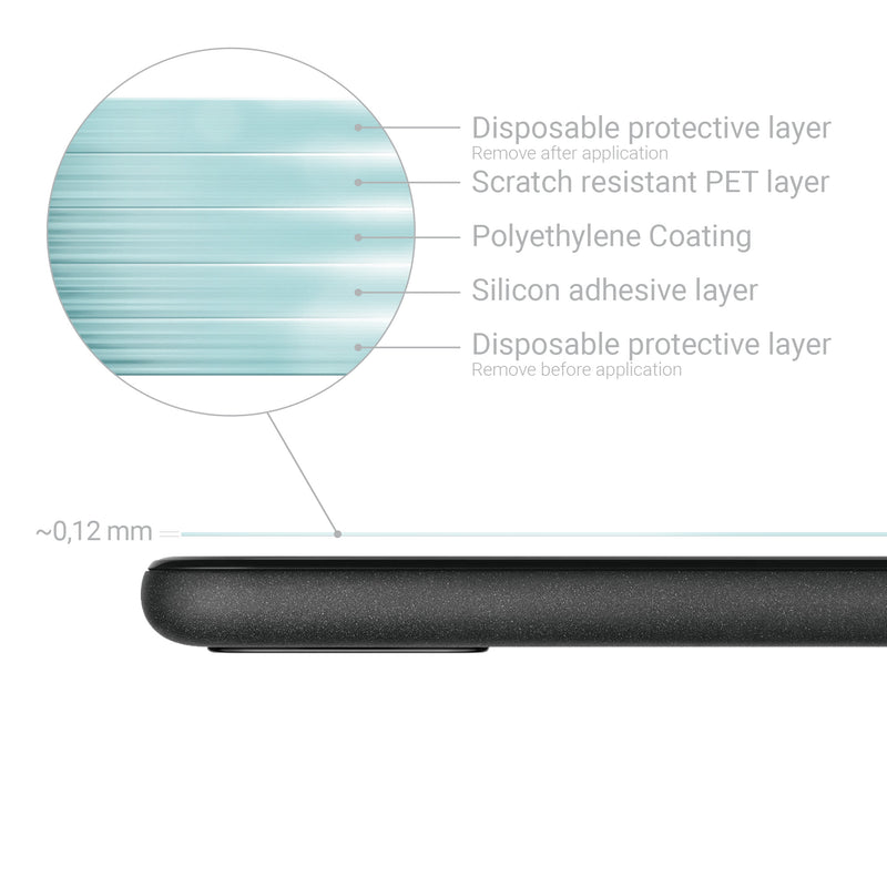 3x Folie kristallklar für Google Pixel 5