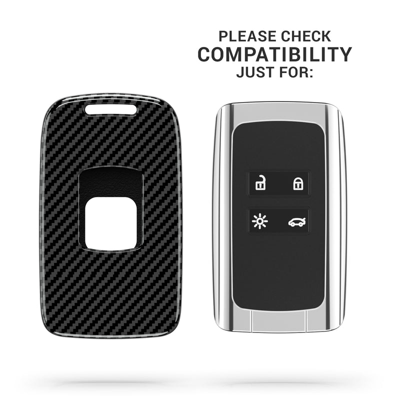kwmobile Autoschlüssel Hülle kompatibel mit Renault 4-Tasten Smartkey Autoschlüssel (nur Keyless Go) Hardcover Schutzhülle Schlüsselhülle Cover