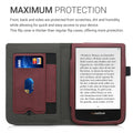 kwmobile Schutzhülle kompatibel mit Pocketbook Touch Lux 4/5/Touch HD 3/Color (2020)/ Vivlio Lux 5 Flip Hülle - Cover mit Handschlaufe