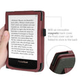 kwmobile Schutzhülle kompatibel mit Pocketbook Touch Lux 4/5/Touch HD 3/Color (2020)/ Vivlio Lux 5 Flip Hülle - Cover mit Handschlaufe