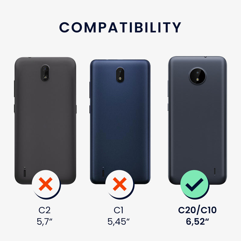 kwmobile Handyhülle für Nokia C20 / C10 Hülle - Kabelloses Laden - Schutzhülle Cover