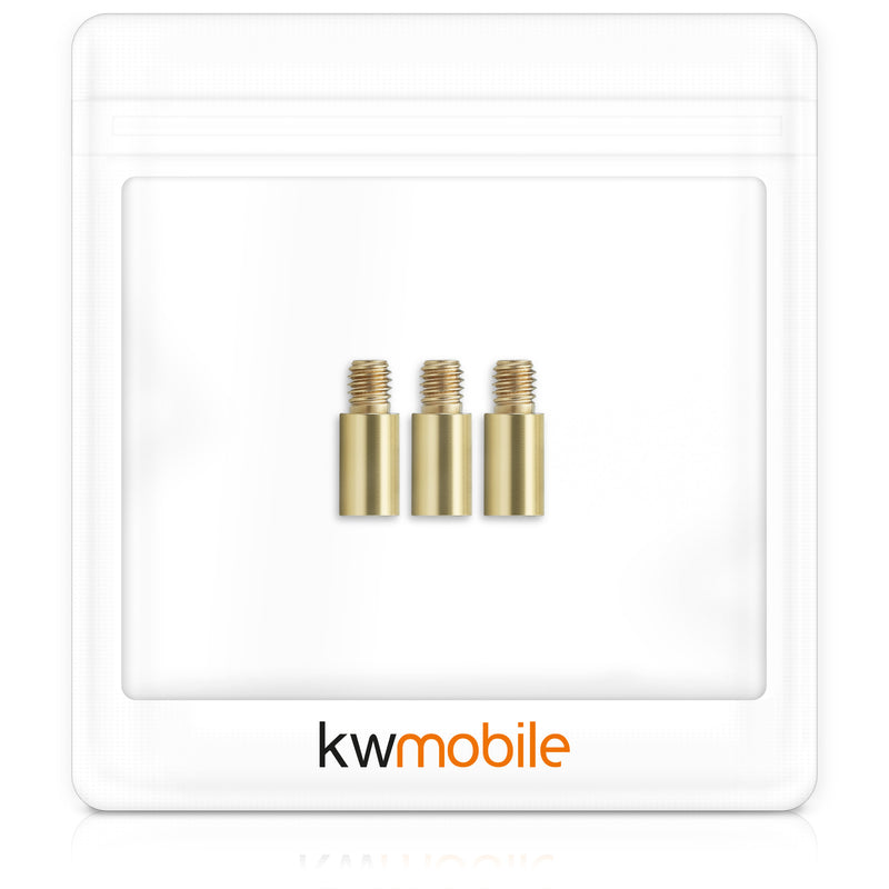 kwmobile 3x Dart Gewicht Schrauben 1,5g - 2BA Gewinde aus Messing - Dartpfeil Zubehör Schraubgewicht
