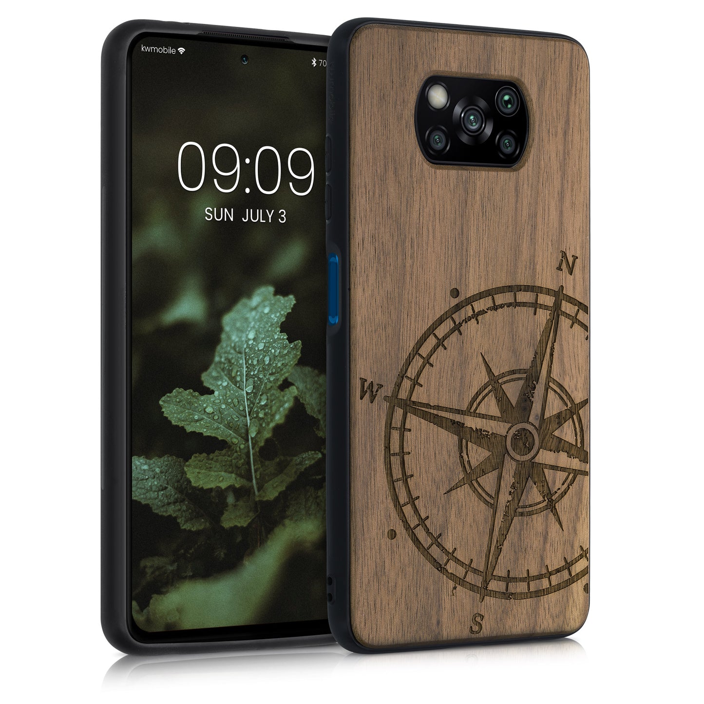 kwmobile Hülle kompatibel mit Xiaomi Poco X3 NFC / Poco X3 Pro Hülle - Handy Cover - TPU Handyhülle Kompass Vintage