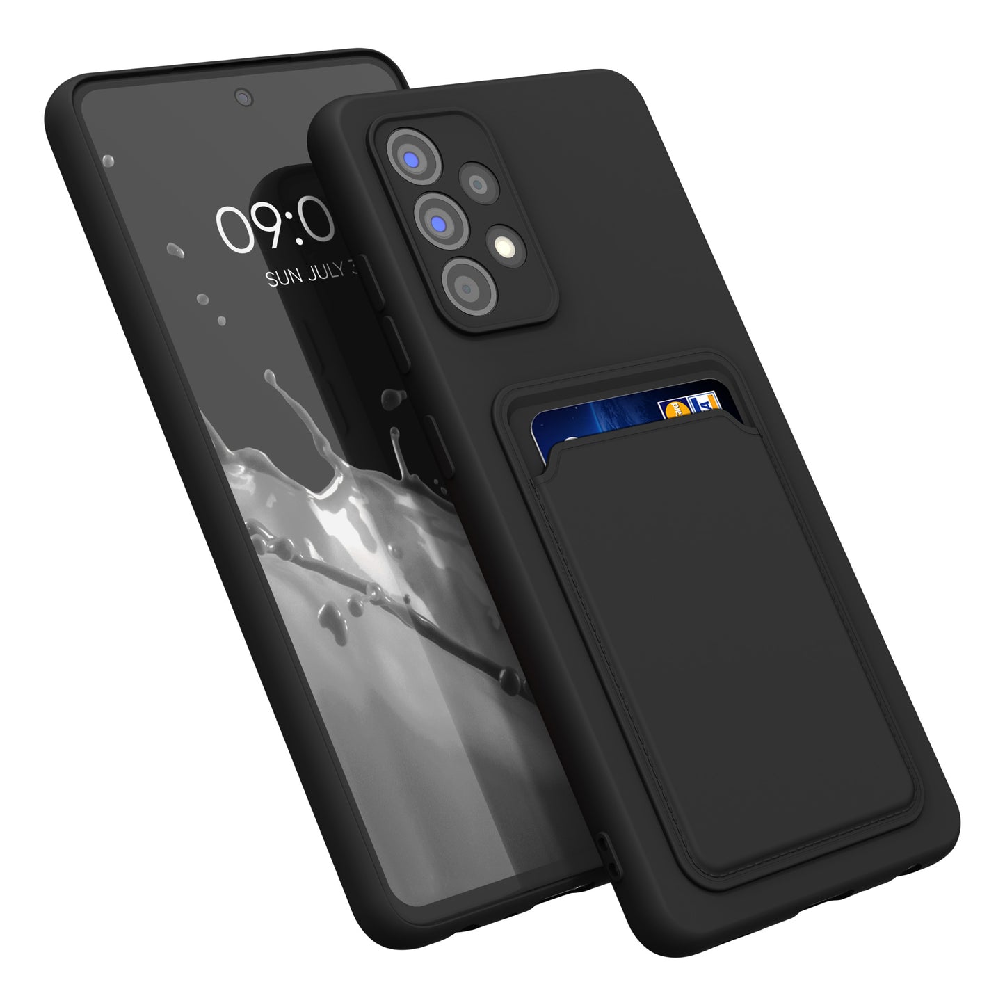 kwmobile Handyhülle kompatibel mit Samsung Galaxy A52 / A52 5G / A52s 5G Hülle - Handy Cover mit Fach für Karten