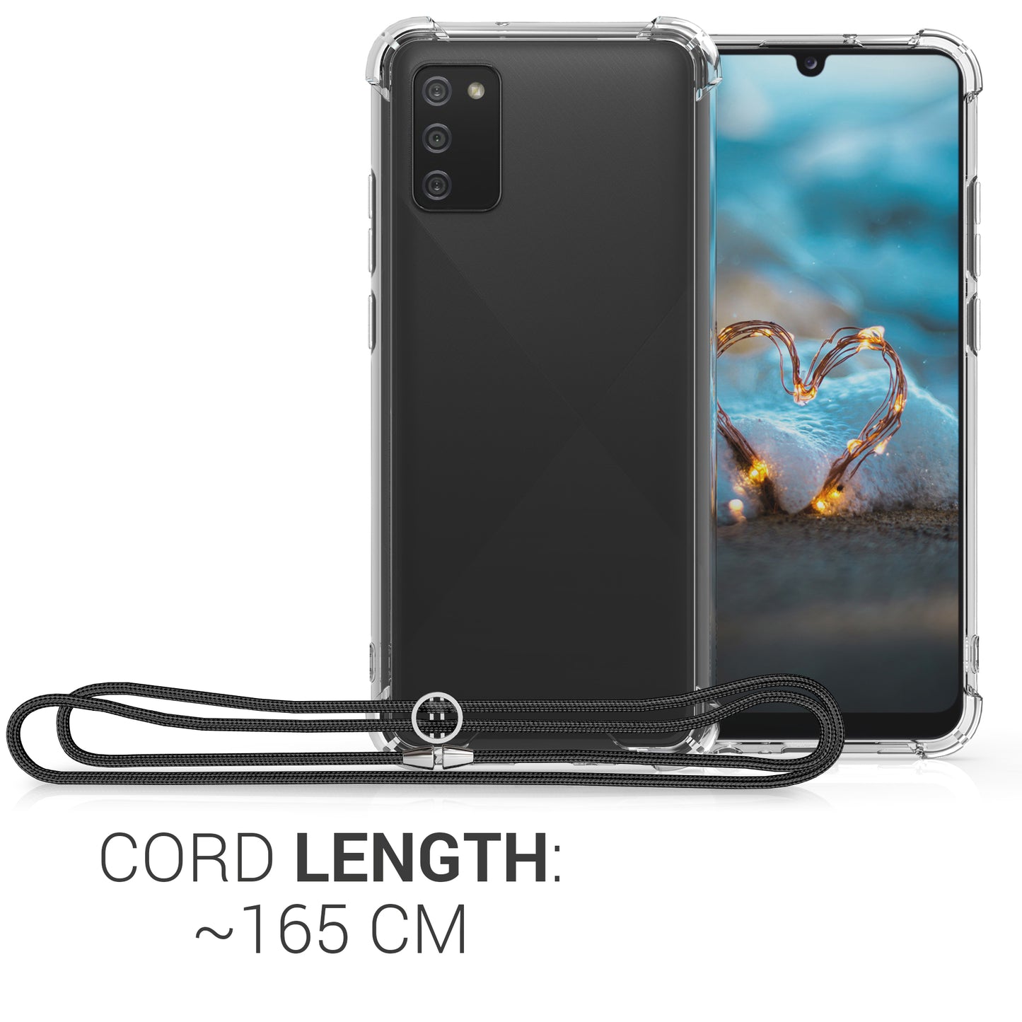 kwmobile Necklace Case kompatibel mit Samsung Galaxy A02s Hülle