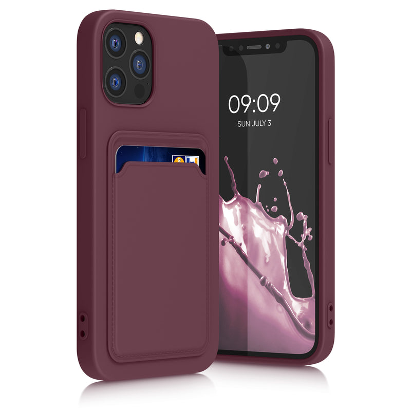 kwmobile Handyhülle kompatibel mit Apple iPhone 12 / iPhone 12 Pro Hülle - Handy Cover mit Fach für Karten