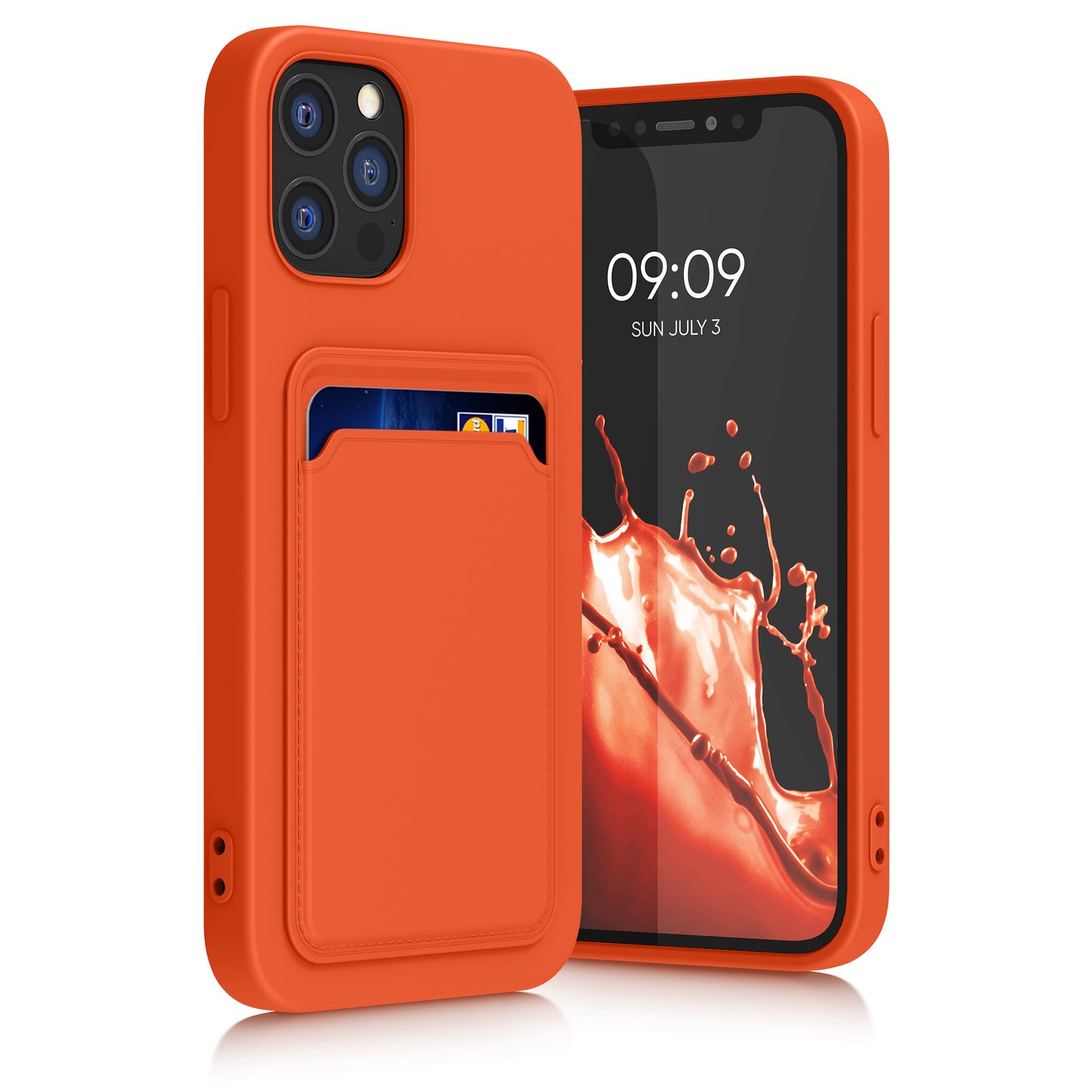 kwmobile Handyhülle kompatibel mit Apple iPhone 12 / iPhone 12 Pro Hülle - Handy Cover mit Fach für Karten