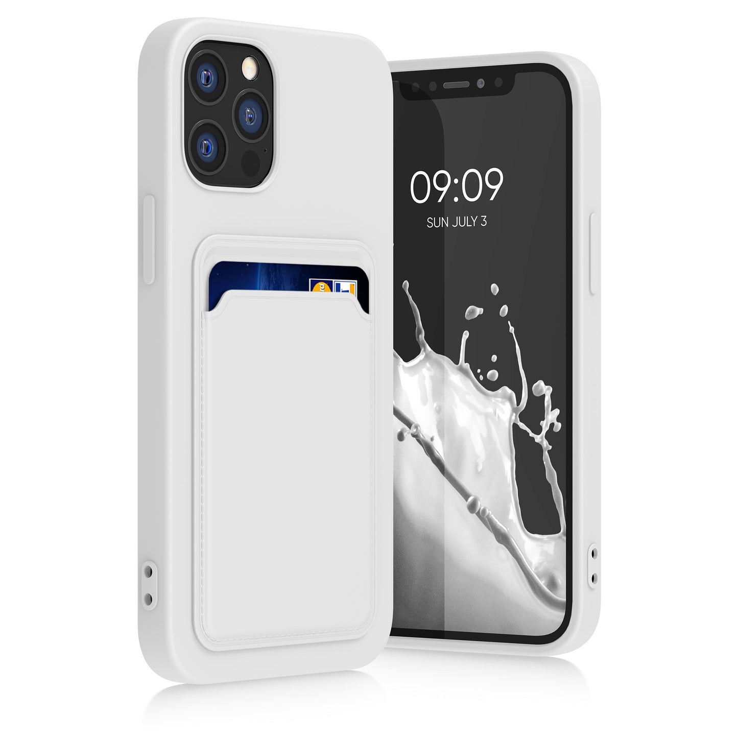 kwmobile Handyhülle kompatibel mit Apple iPhone 12 / iPhone 12 Pro Hülle - Handy Cover mit Fach für Karten