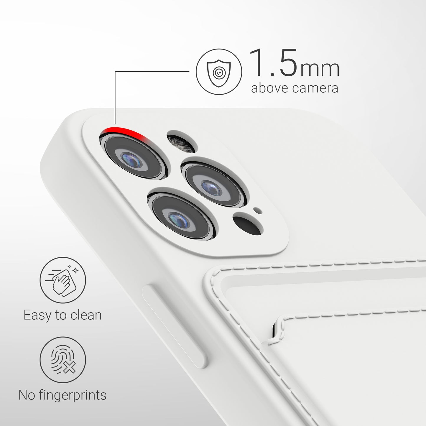 kwmobile Handyhülle kompatibel mit Apple iPhone 12 / iPhone 12 Pro Hülle - Handy Cover mit Fach für Karten