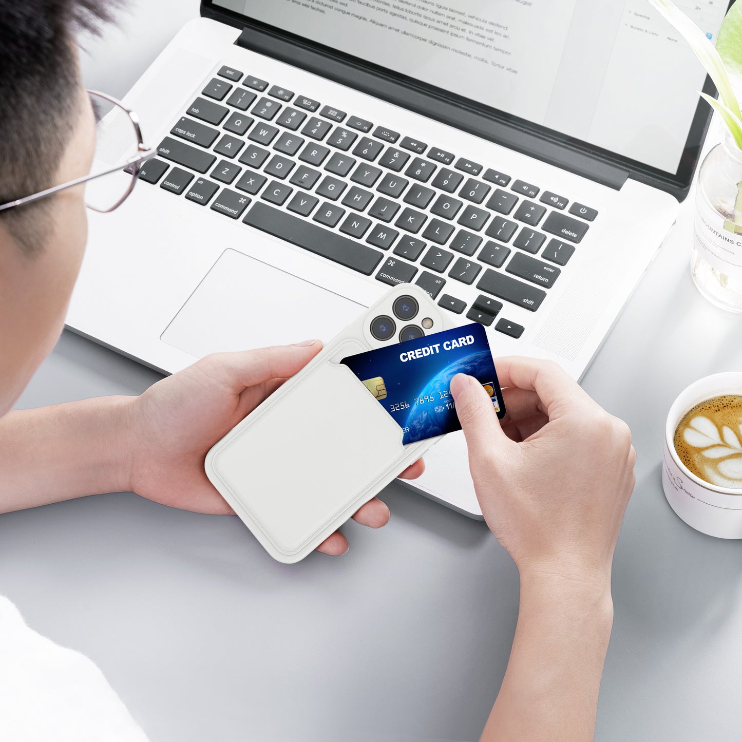 kwmobile Handyhülle kompatibel mit Apple iPhone 12 / iPhone 12 Pro Hülle - Handy Cover mit Fach für Karten