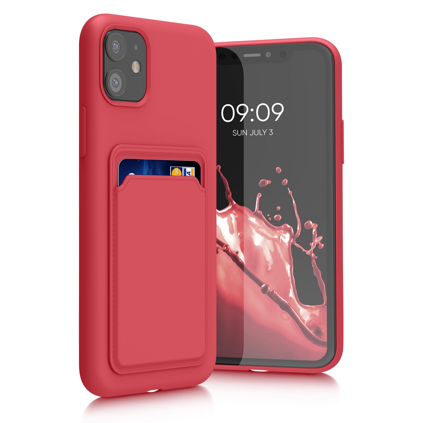 kwmobile Handyhülle kompatibel mit Apple iPhone 11 Hülle - Handy Cover mit Fach für Karten