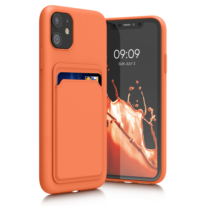 kwmobile Handyhülle kompatibel mit Apple iPhone 11 Hülle - Handy Cover mit Fach für Karten