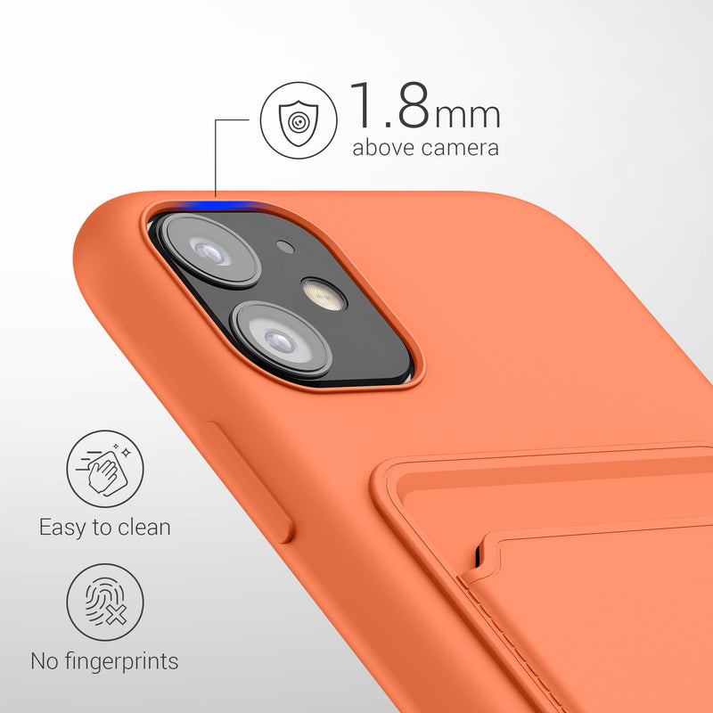 kwmobile Handyhülle kompatibel mit Apple iPhone 11 Hülle - Handy Cover mit Fach für Karten