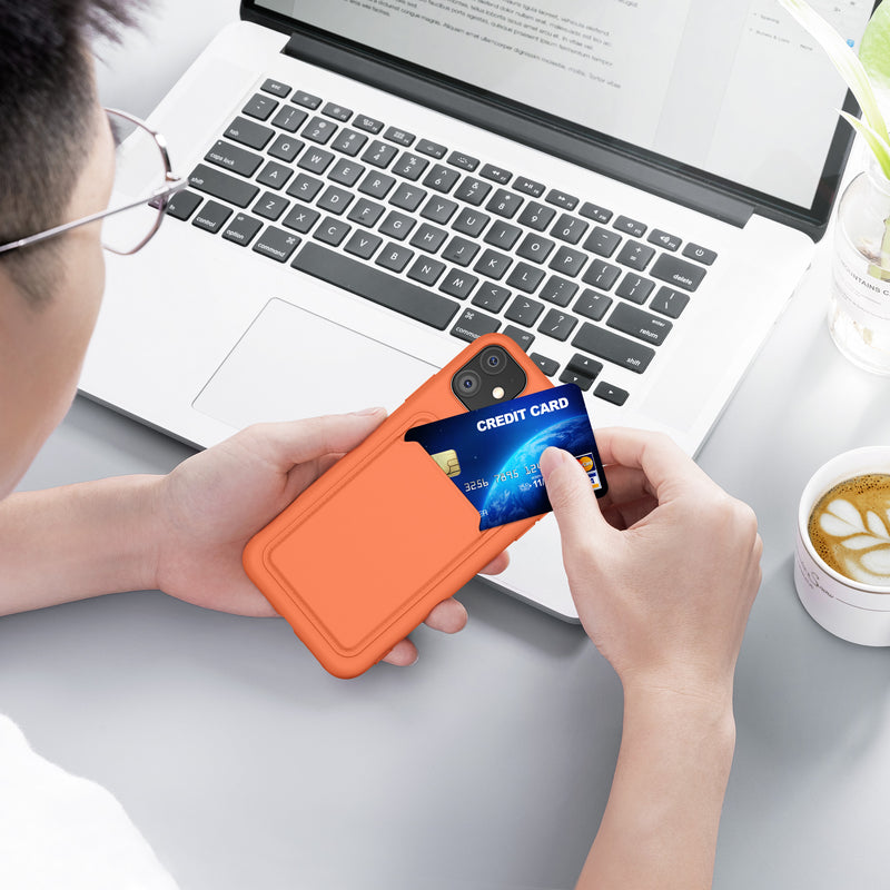kwmobile Handyhülle kompatibel mit Apple iPhone 11 Hülle - Handy Cover mit Fach für Karten