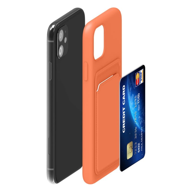 kwmobile Handyhülle kompatibel mit Apple iPhone 11 Hülle - Handy Cover mit Fach für Karten