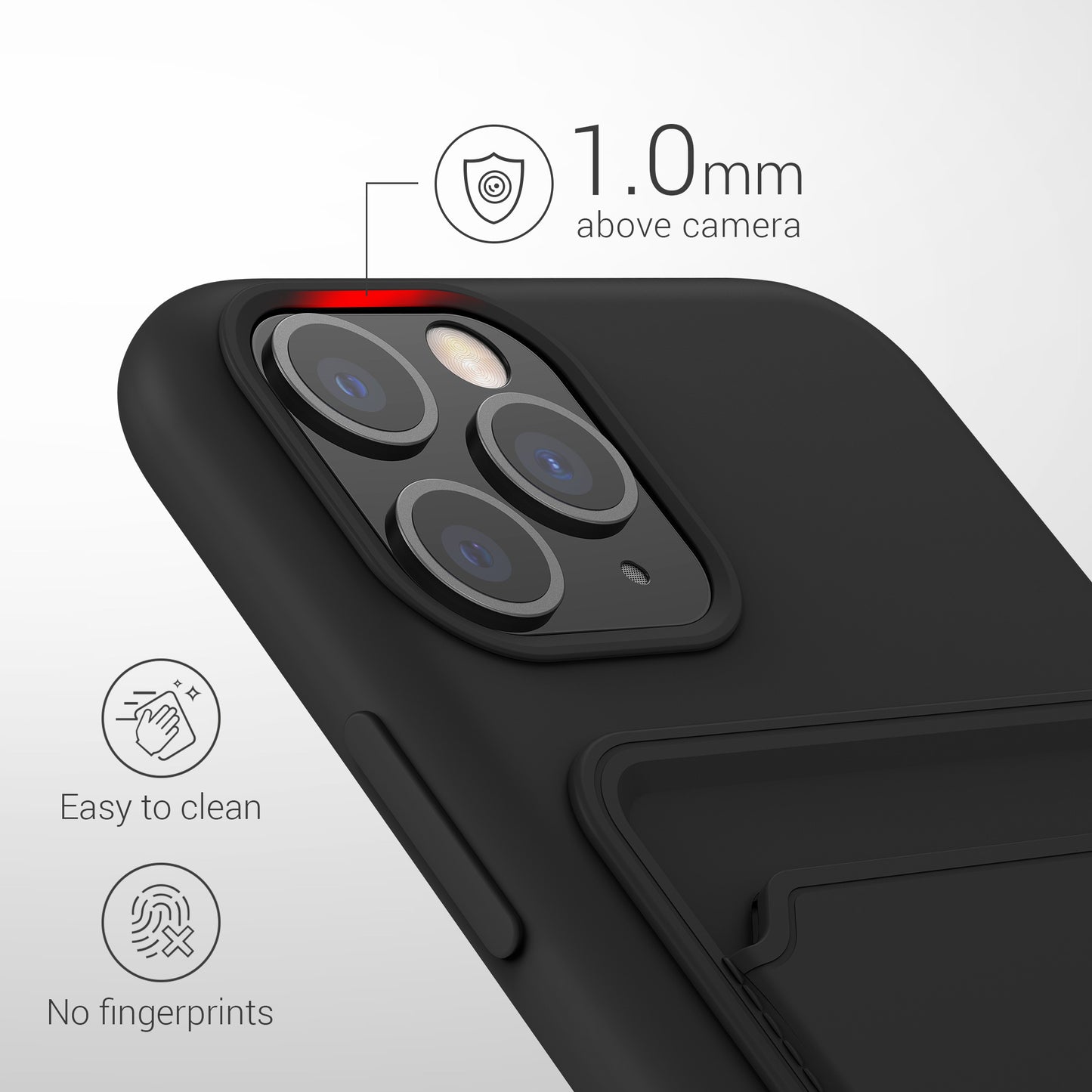 kwmobile Handyhülle kompatibel mit Apple iPhone 11 Pro Hülle mit Fach für Karten
